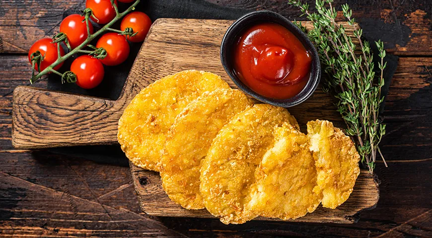 Tradiční hashbrowns z americké restaurace